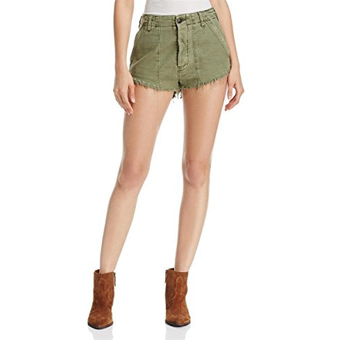 Free People Womens Raw & Patched Standoff Frayed Cutoff Shorts